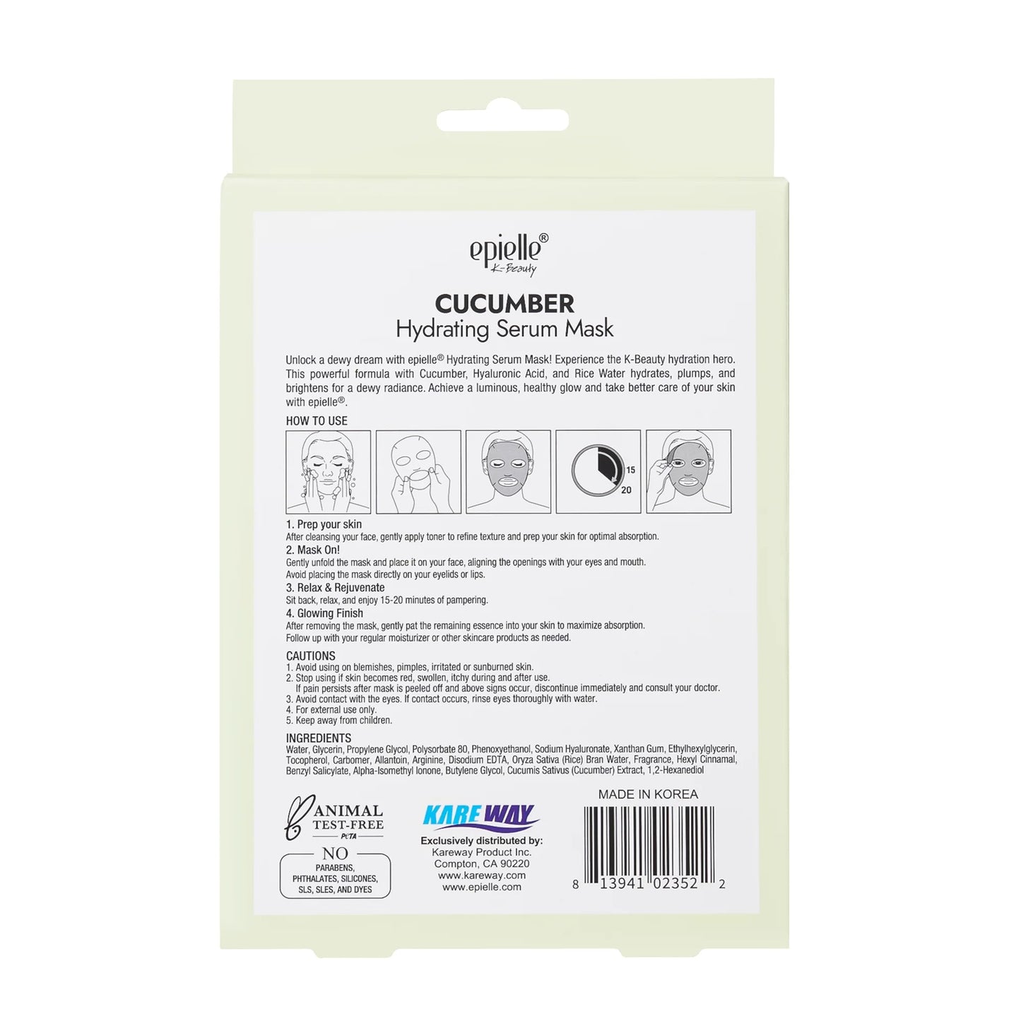 5PK SERUM MASKS-CUCUMBER