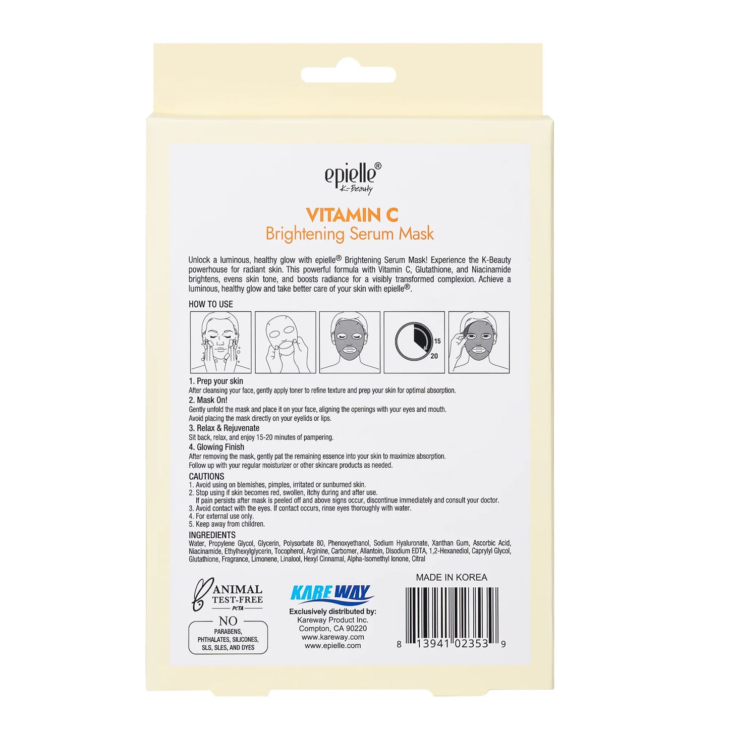 5PK SERUM MASKS-VITAMIN C