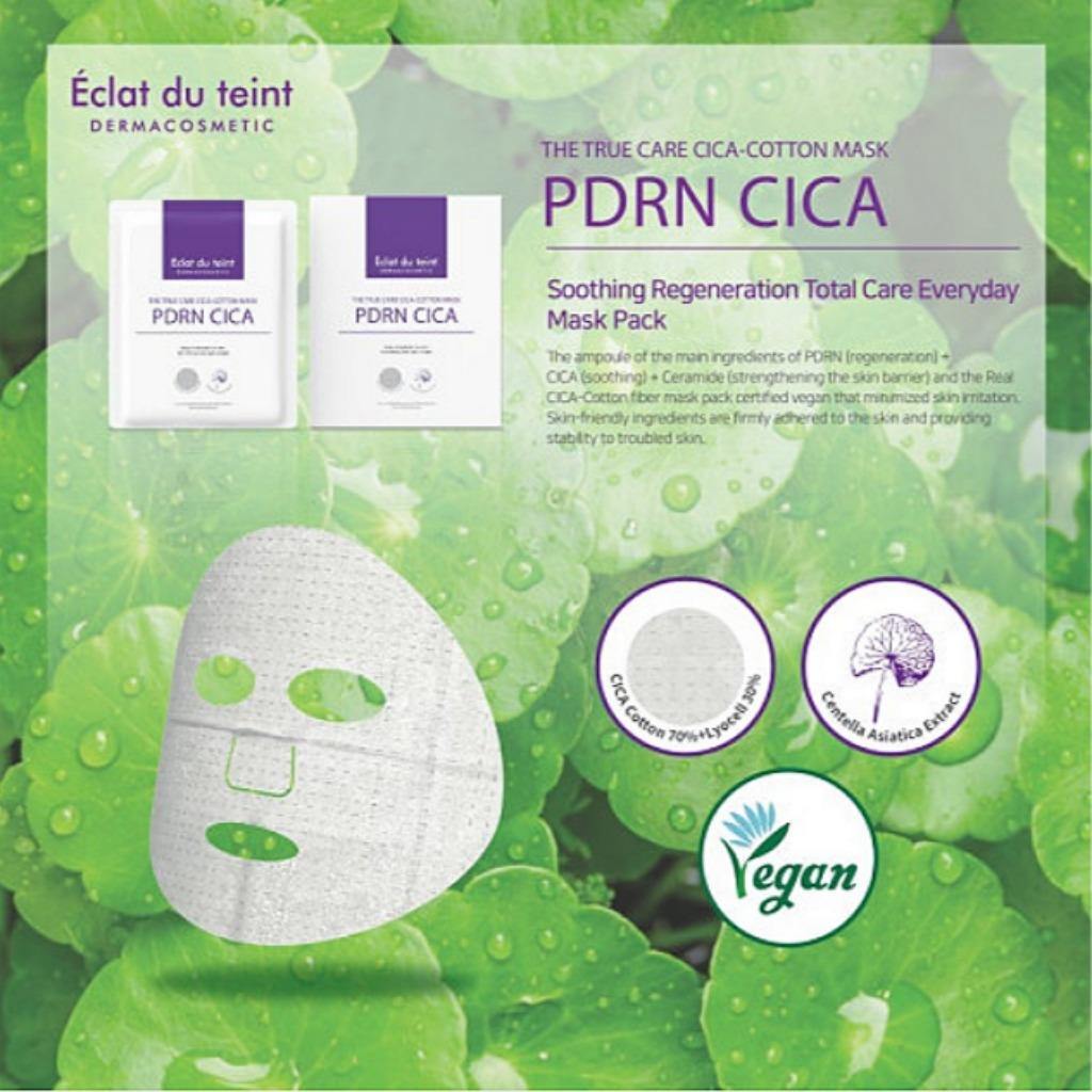 THE TRUE CARE CICA-COTTON MASK - PDRN CICA 1box (5ea)