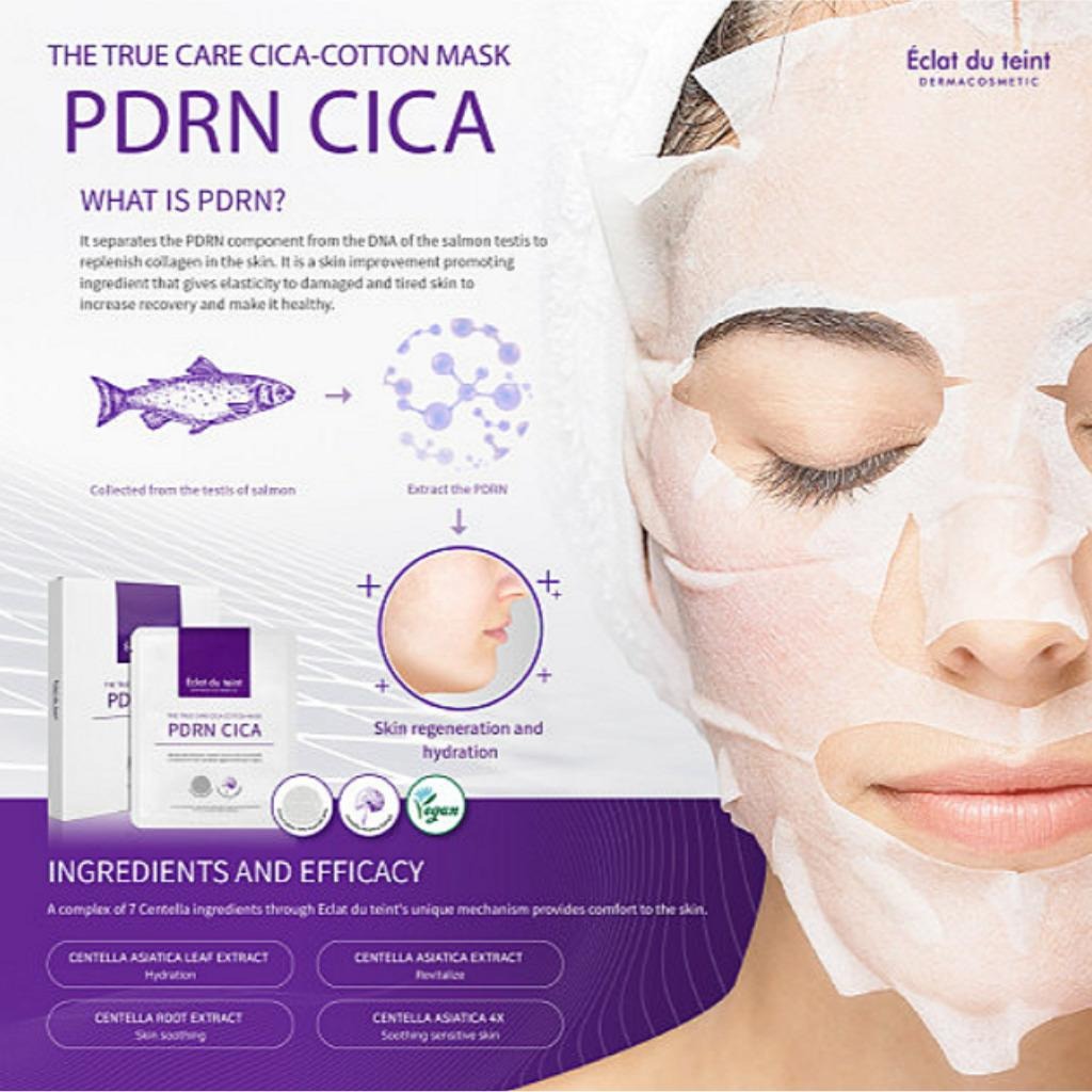 THE TRUE CARE CICA-COTTON MASK - PDRN CICA 1box (5ea)