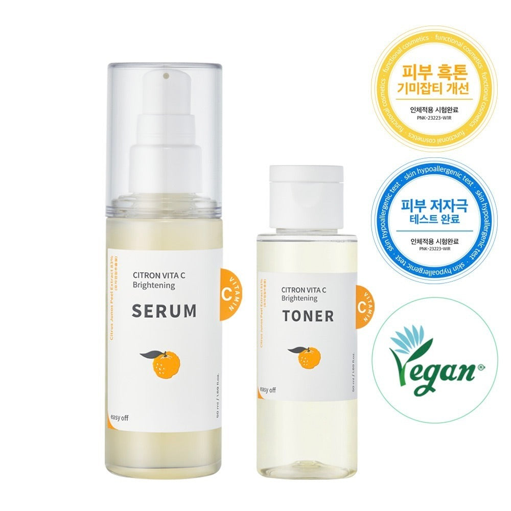 CITRON VITA C BRIGHTENING SERUM TONER SET 50ML+50ML