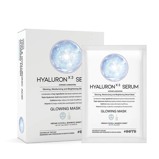 TRIPLE HYALURONIC ACID SERUM GLOWING MASK (10PCS)
