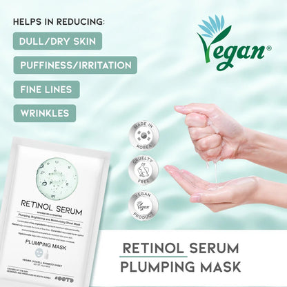 RETINOL SERUM PLUMPING FACE MASK (10PCS)
