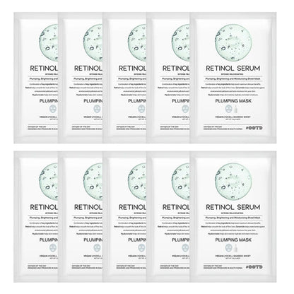 RETINOL SERUM PLUMPING FACE MASK (10PCS)