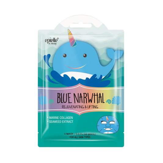 ANIMAL CHARACTER MASK_BLUE NARWHAL