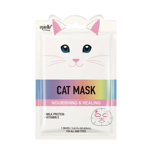 ANIMAL CHARACTER MASK_WHITE CAT