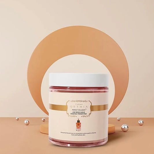 coreana ORTHIA PERFECT COLLAGEN 24K ROSE GOLD ESSENCE TONER PAD