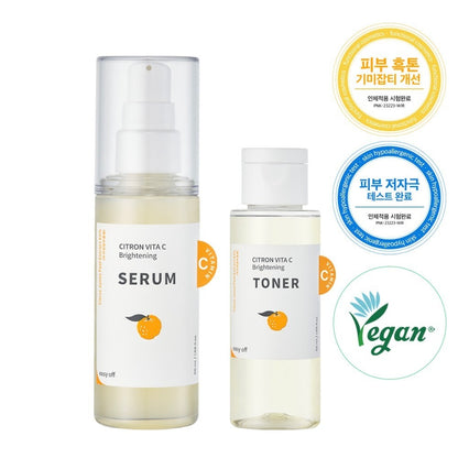 CITRON VITA C BRIGHTENING SERUM TONER SET 50ML+50ML